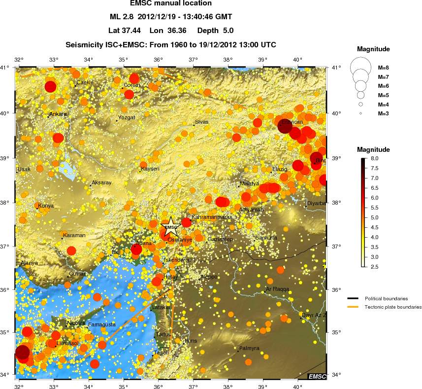 regional magnitude historical seismicity