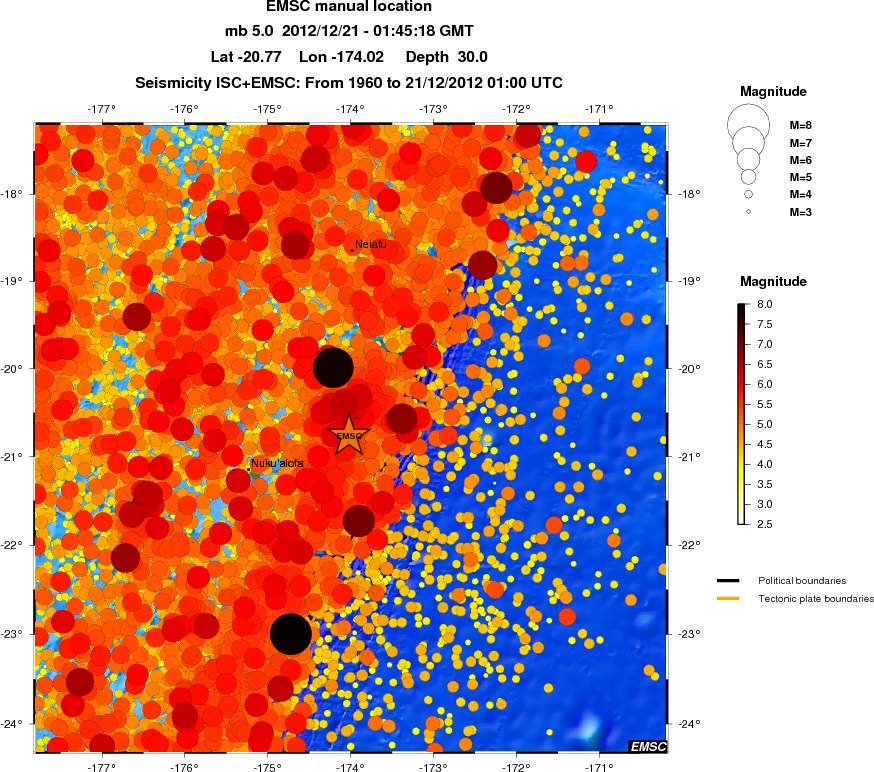 regional magnitude historical seismicity