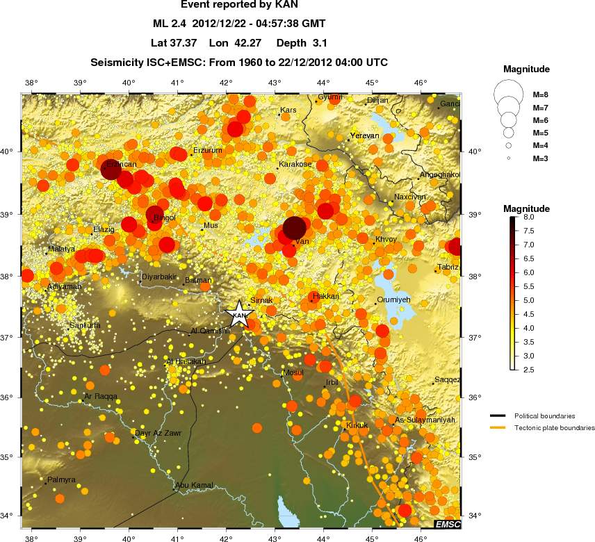 regional magnitude historical seismicity