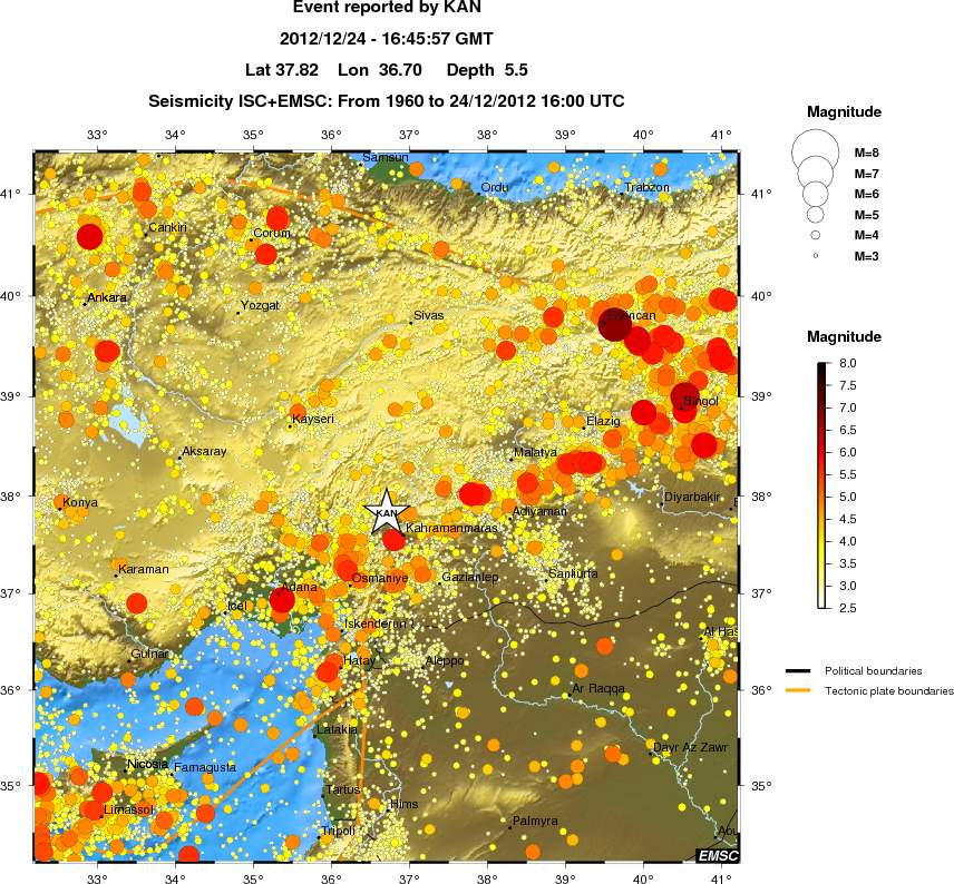 regional magnitude historical seismicity