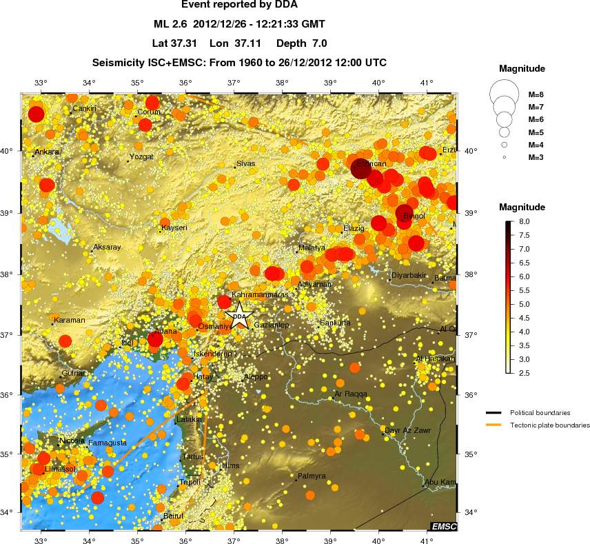 regional magnitude historical seismicity