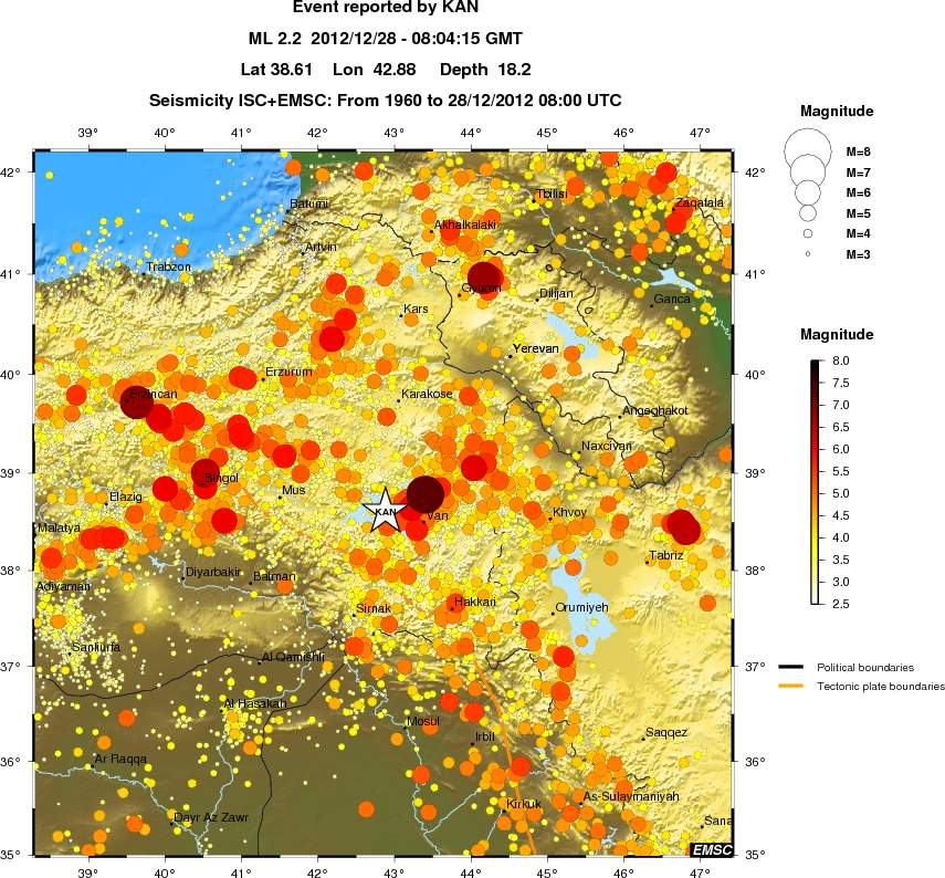 regional magnitude historical seismicity