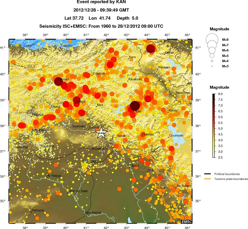 regional magnitude historical seismicity