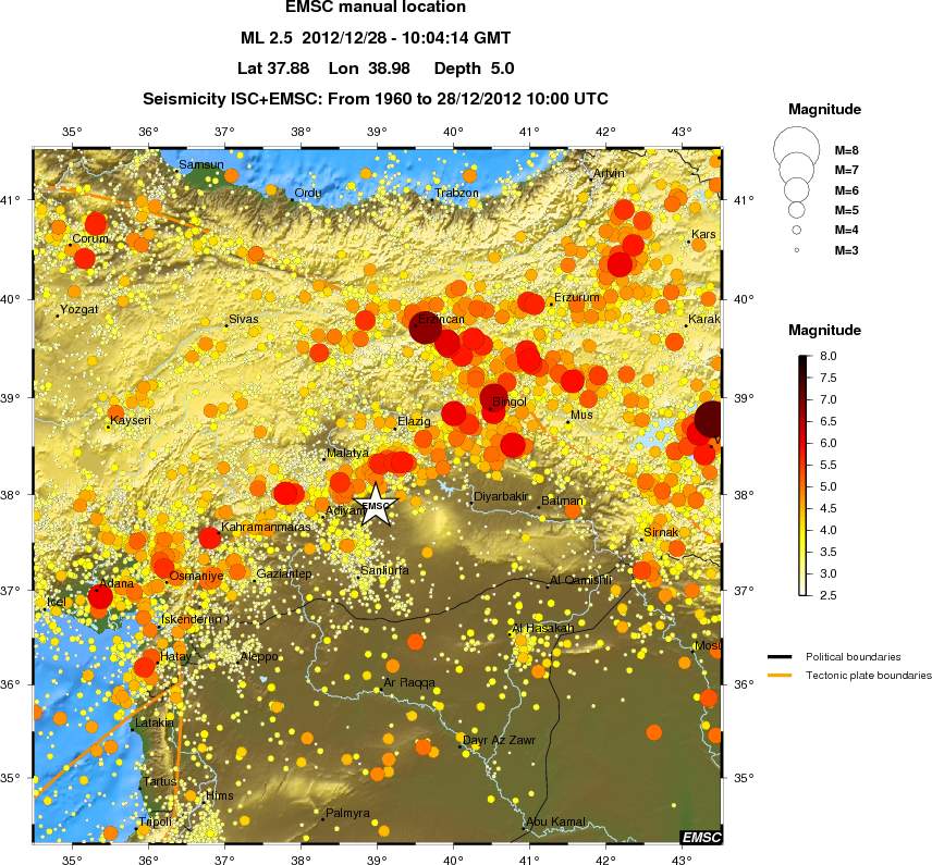 regional magnitude historical seismicity