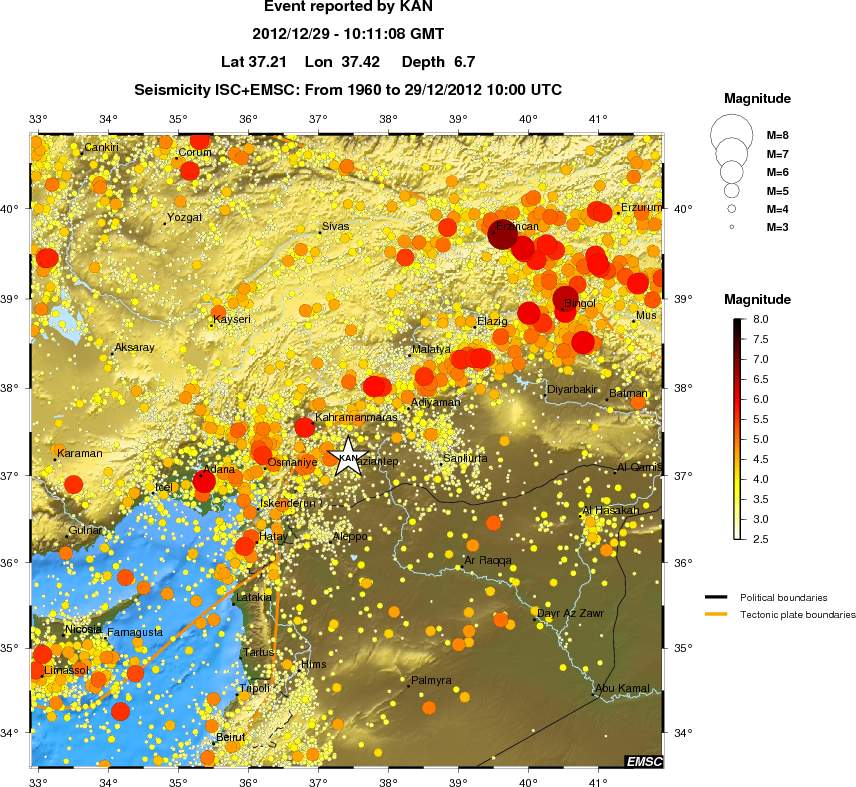 regional magnitude historical seismicity