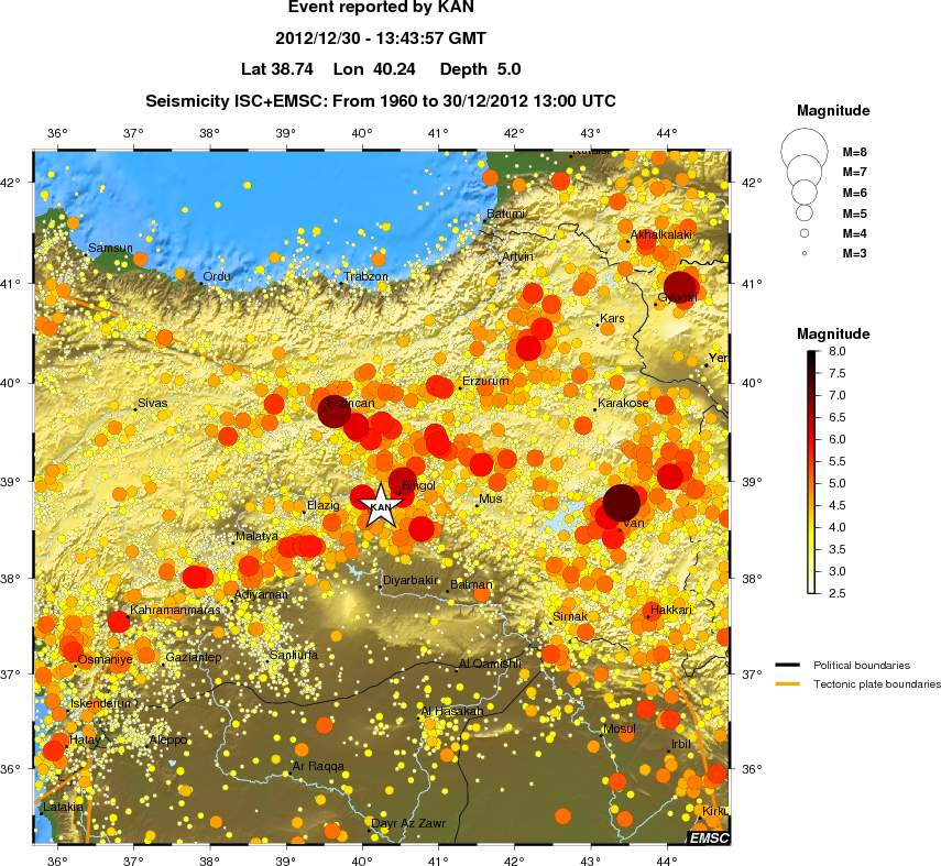 regional magnitude historical seismicity