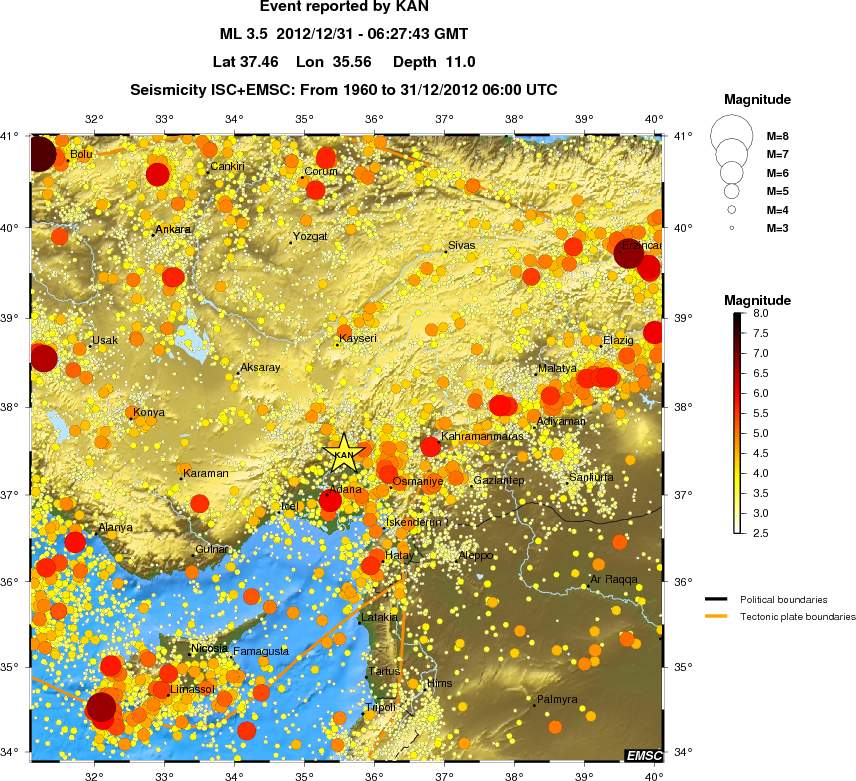 regional magnitude historical seismicity