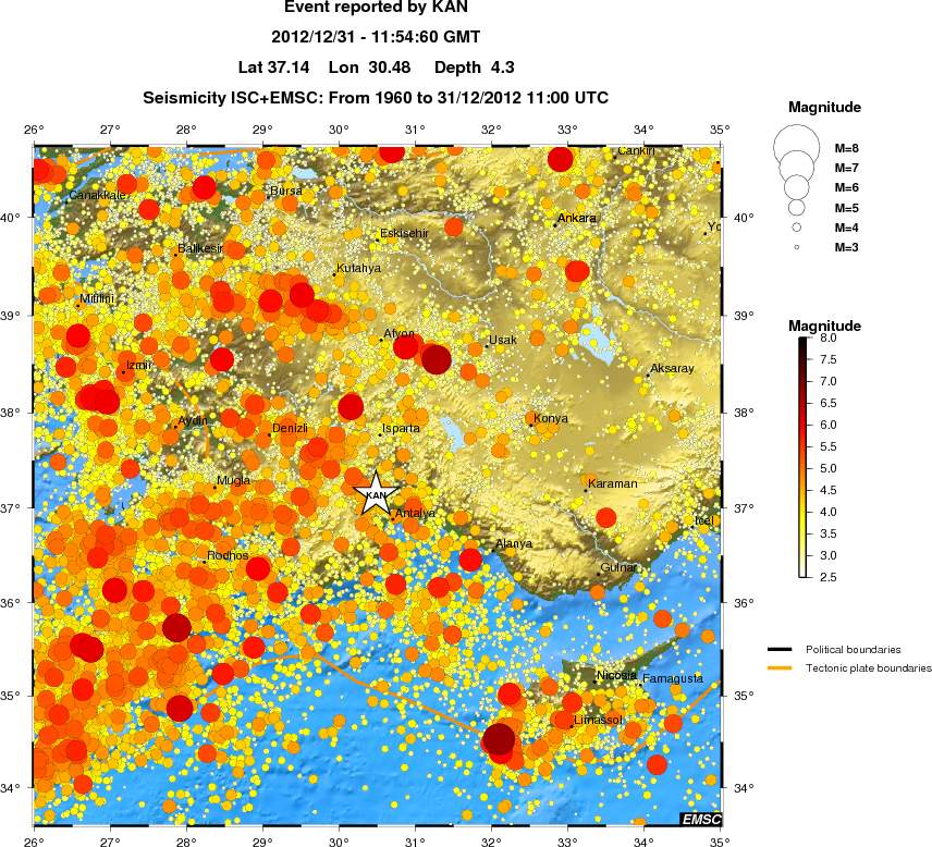 regional magnitude historical seismicity