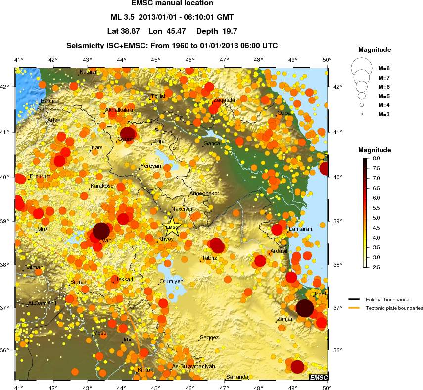 regional magnitude historical seismicity