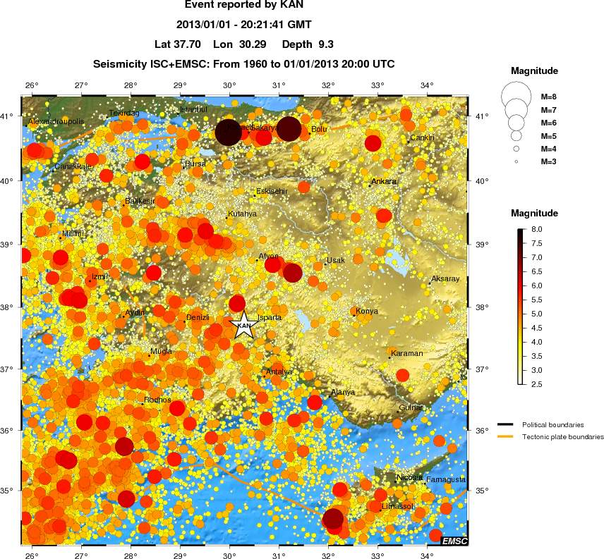 regional magnitude historical seismicity