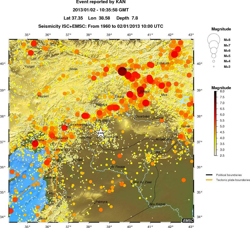 regional magnitude historical seismicity