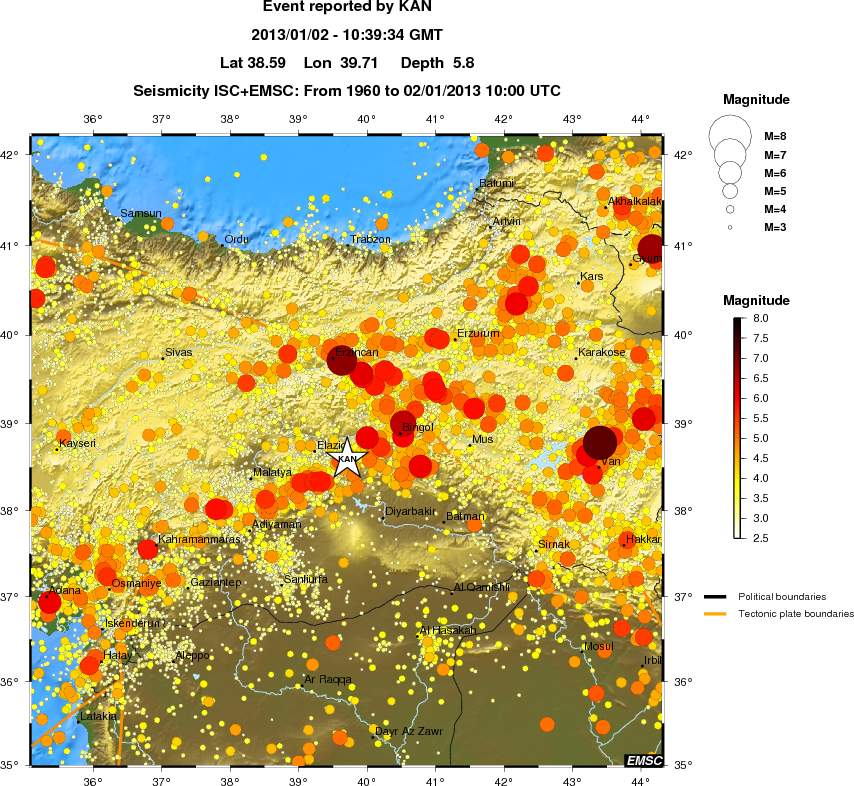 regional magnitude historical seismicity