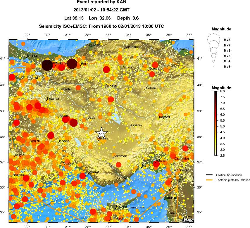 regional magnitude historical seismicity