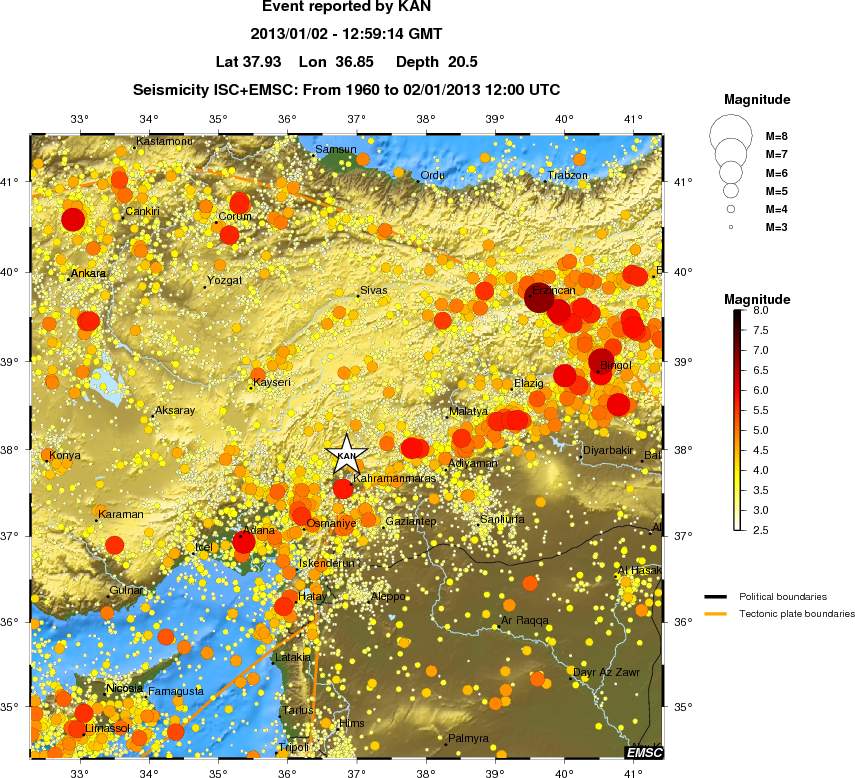 regional magnitude historical seismicity