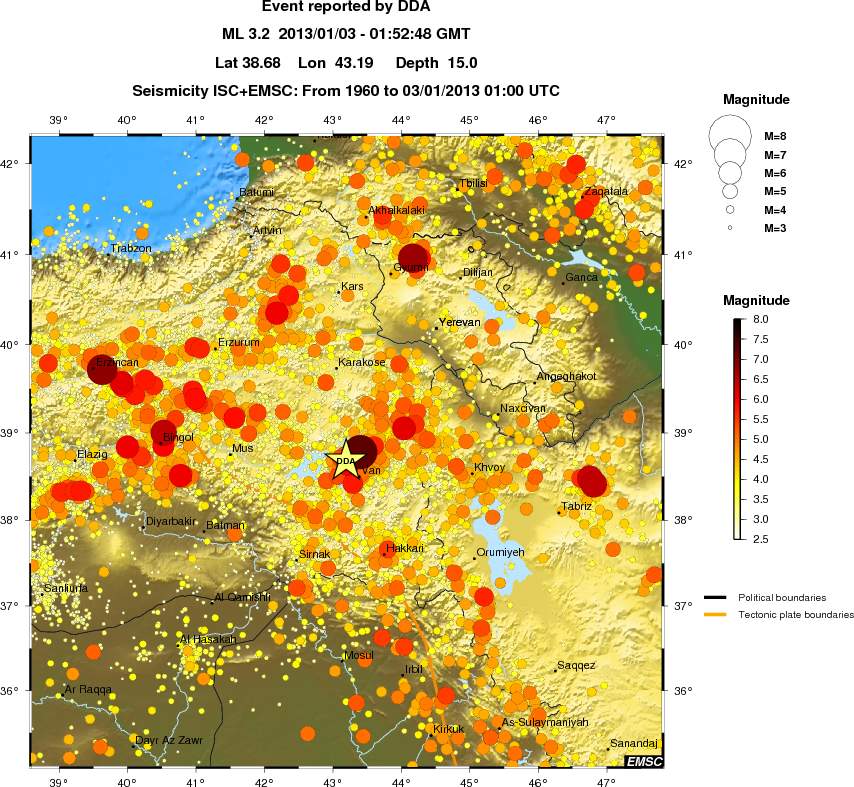 regional magnitude historical seismicity