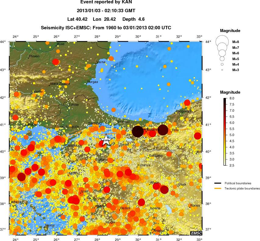 regional magnitude historical seismicity