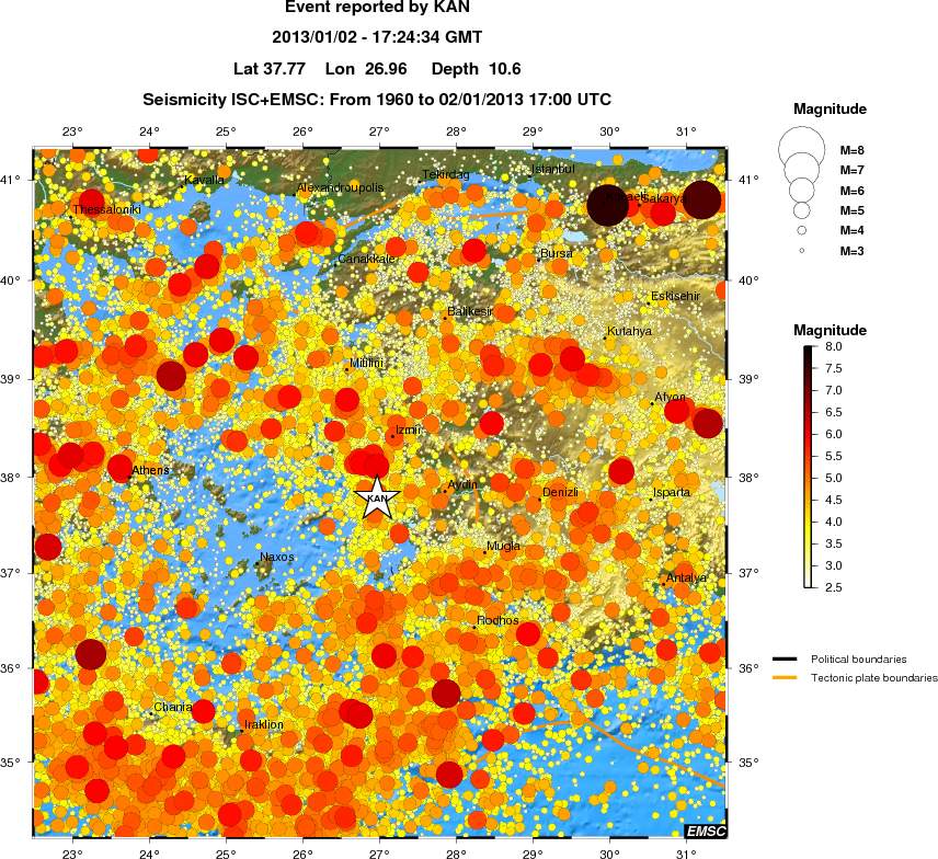 regional magnitude historical seismicity