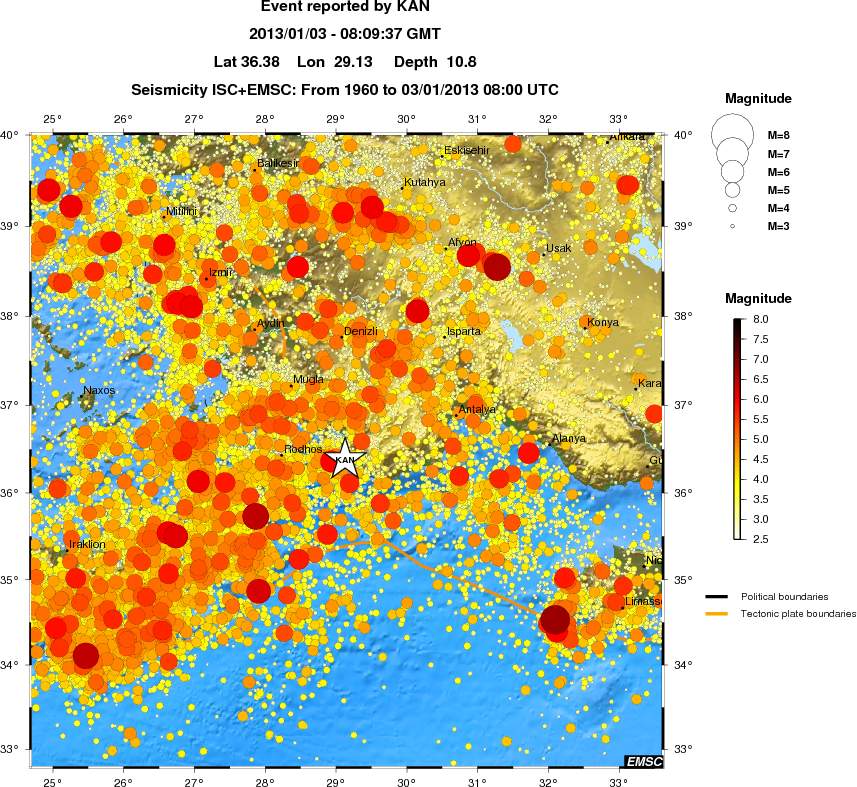 regional magnitude historical seismicity
