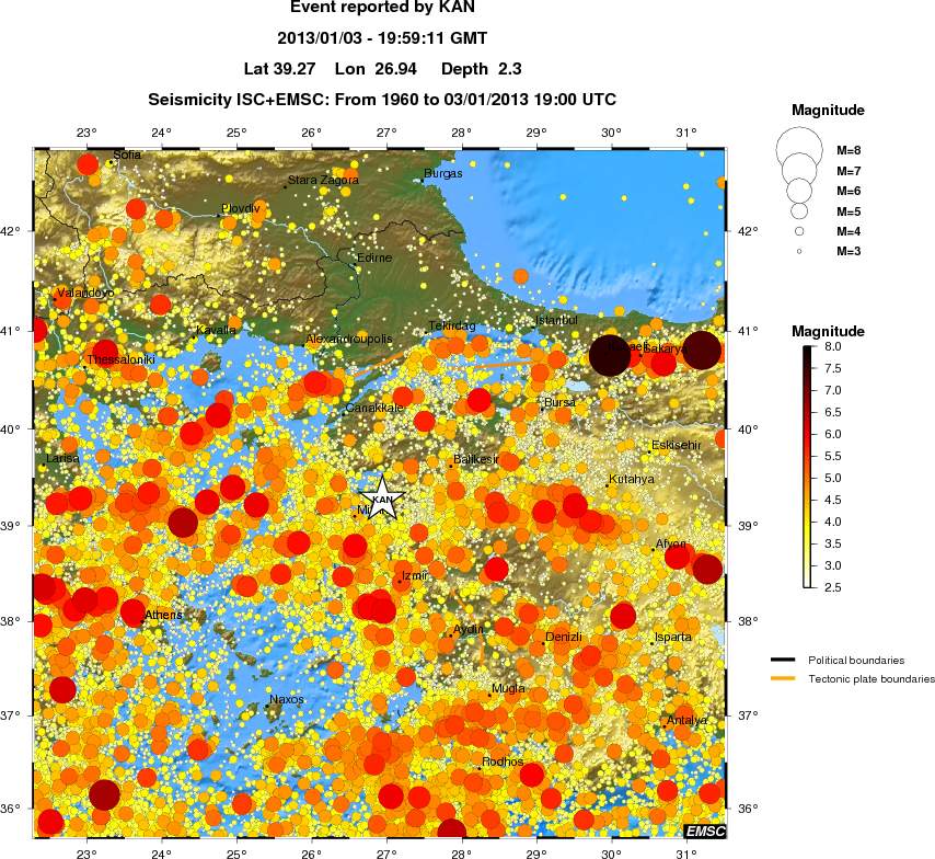 regional magnitude historical seismicity
