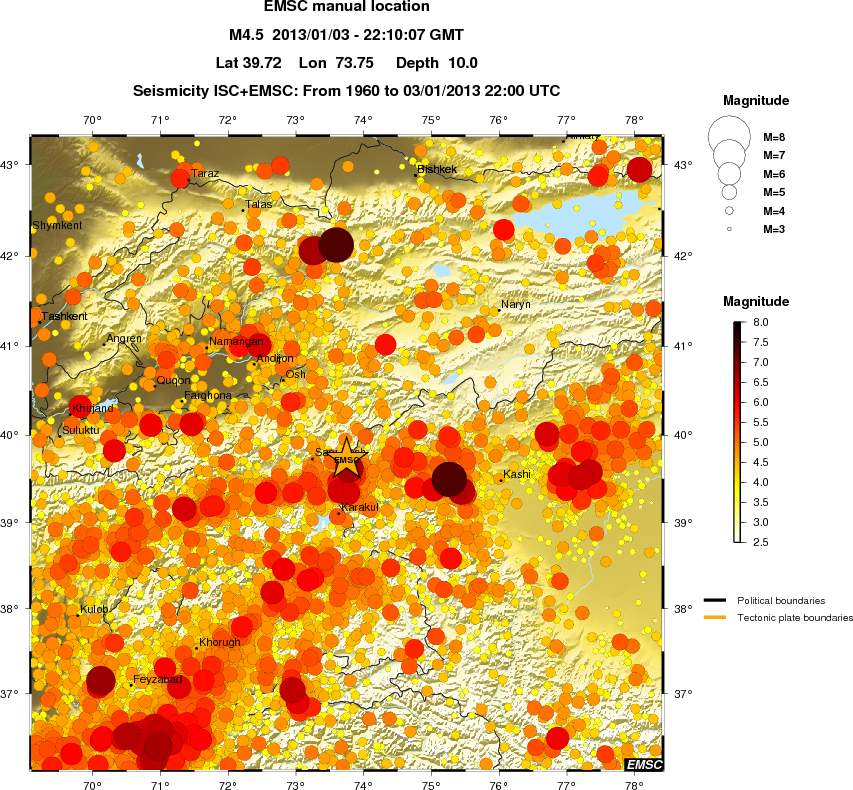 regional magnitude historical seismicity