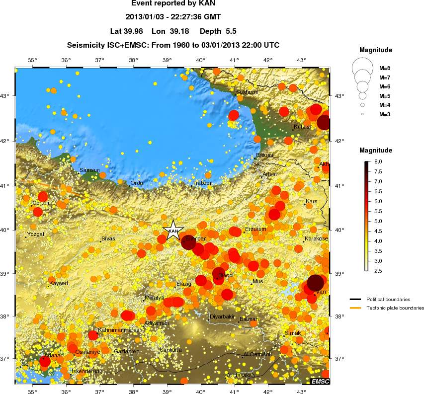 regional magnitude historical seismicity