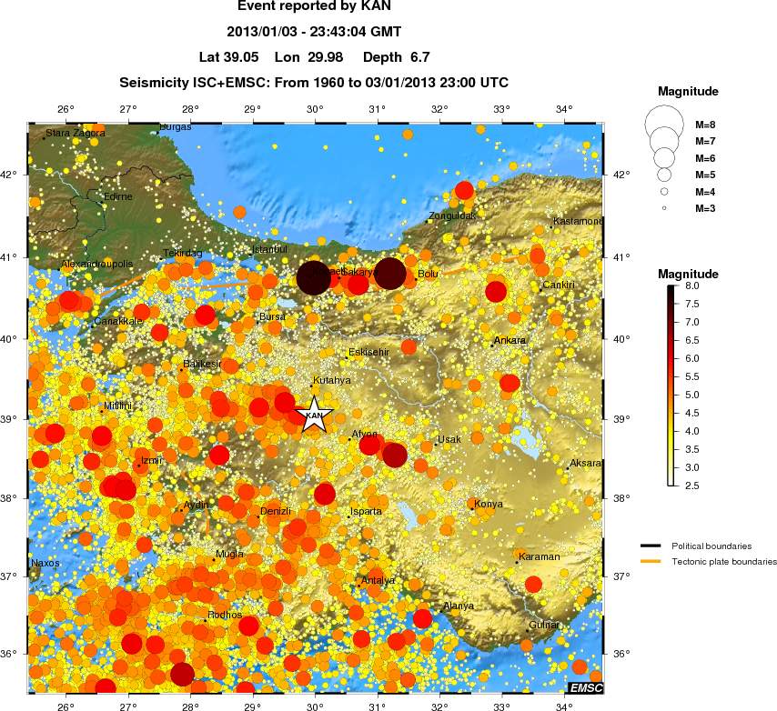 regional magnitude historical seismicity