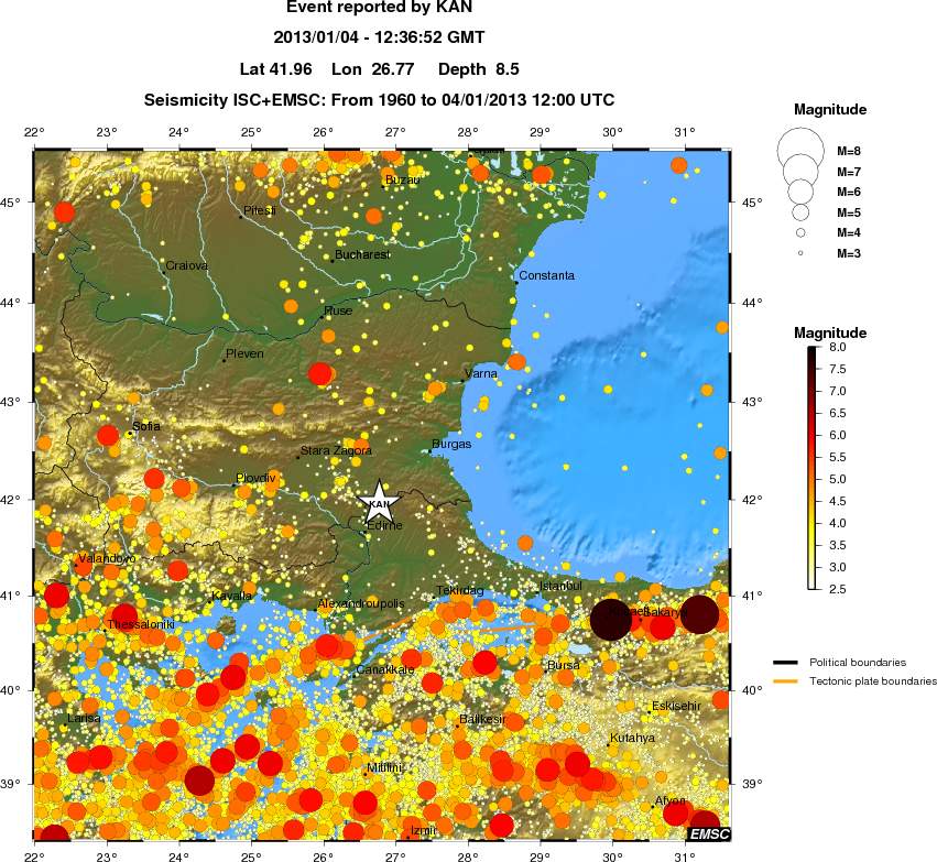 regional magnitude historical seismicity