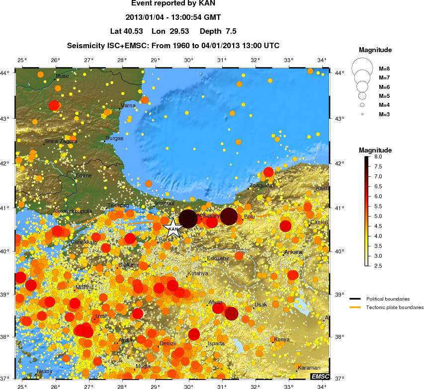 regional magnitude historical seismicity