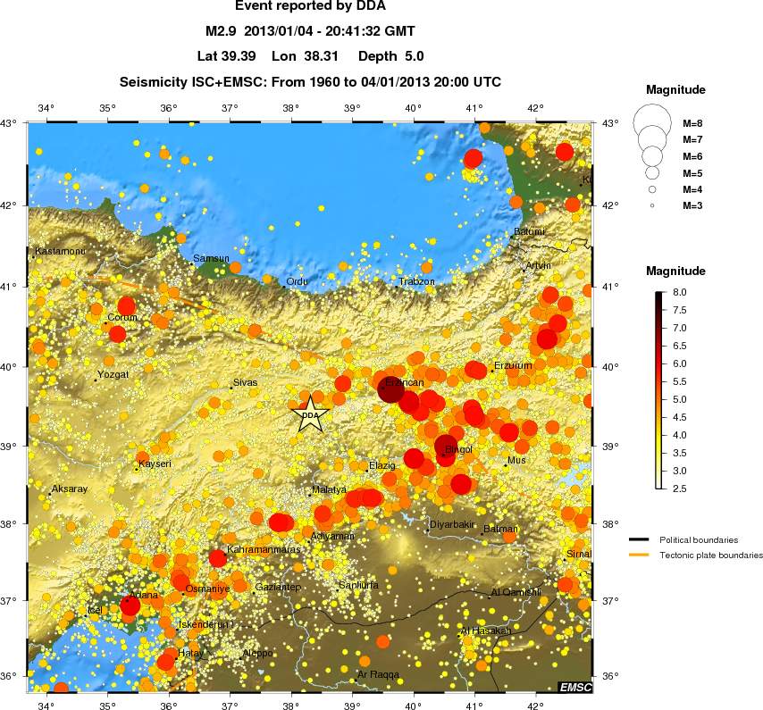 regional magnitude historical seismicity