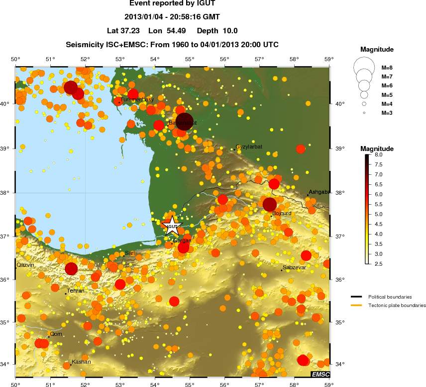 regional magnitude historical seismicity