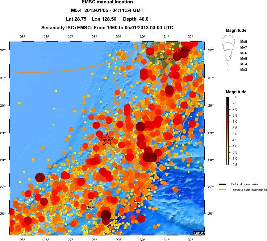 regional magnitude historical seismicity