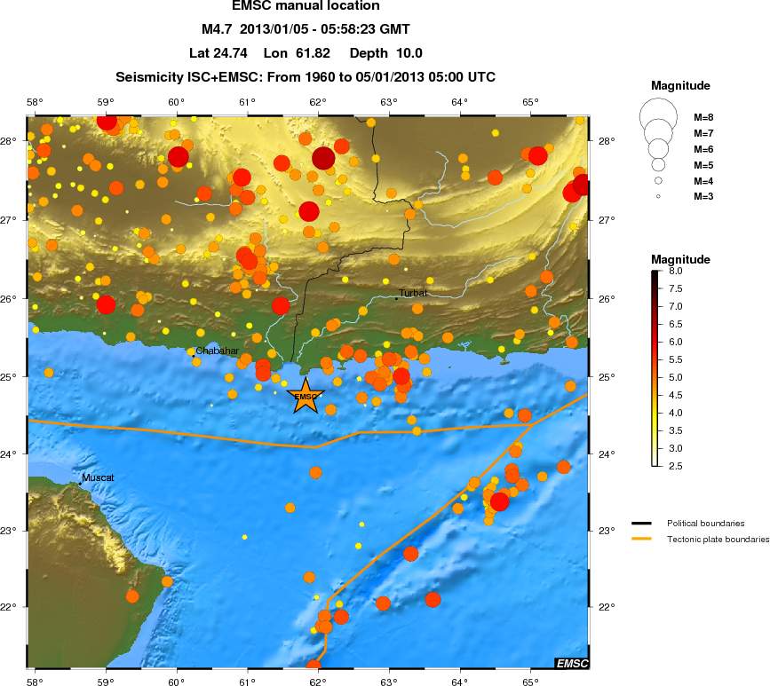 regional magnitude historical seismicity