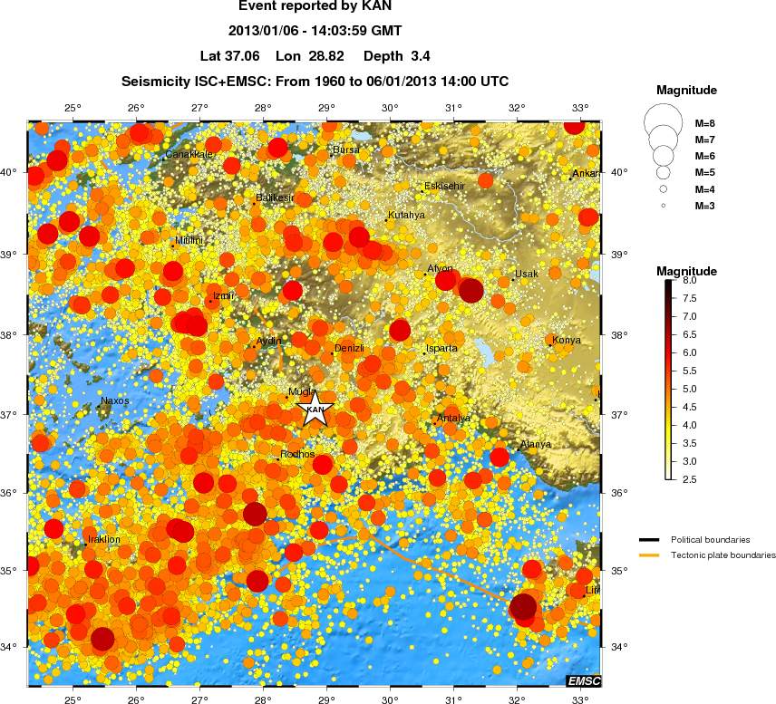 regional magnitude historical seismicity