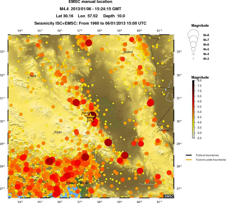regional magnitude historical seismicity