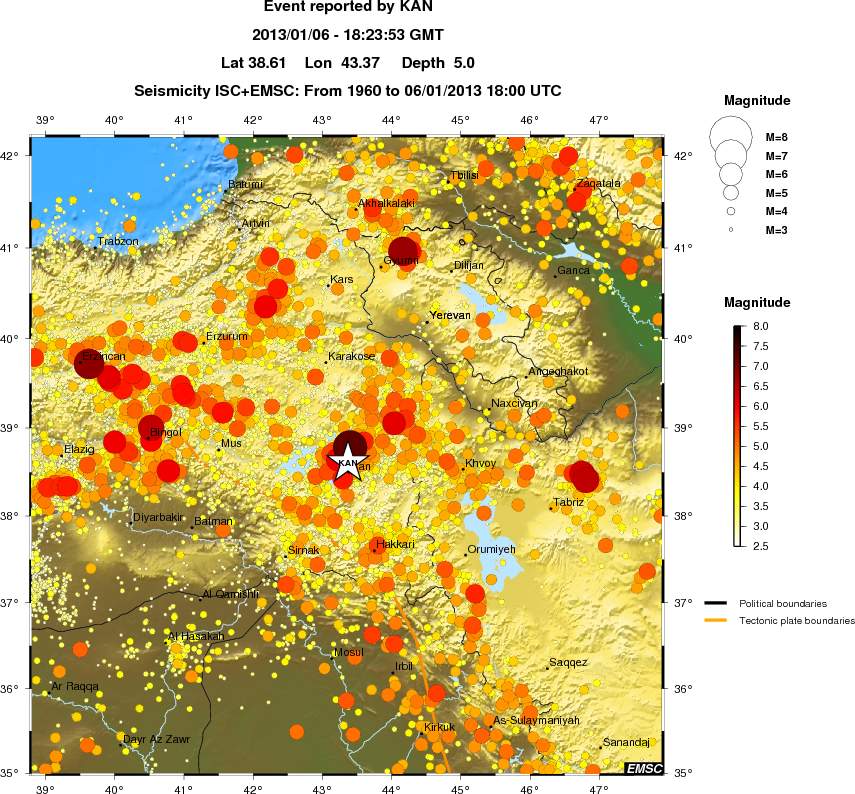 regional magnitude historical seismicity