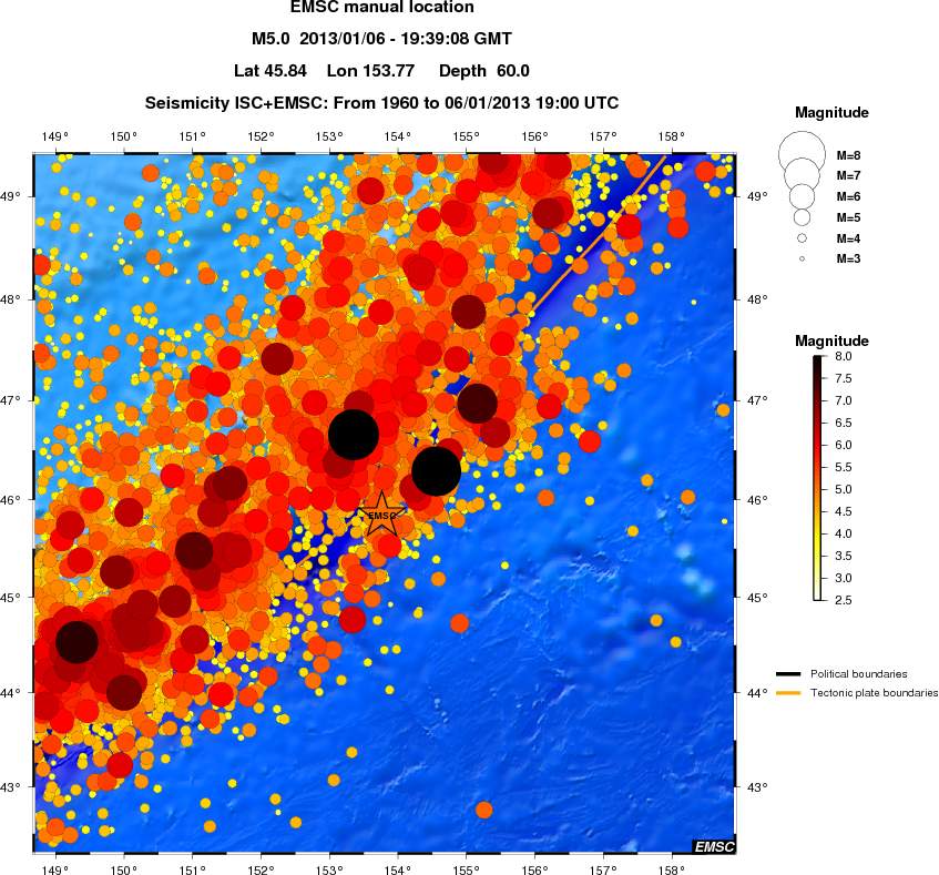 regional magnitude historical seismicity