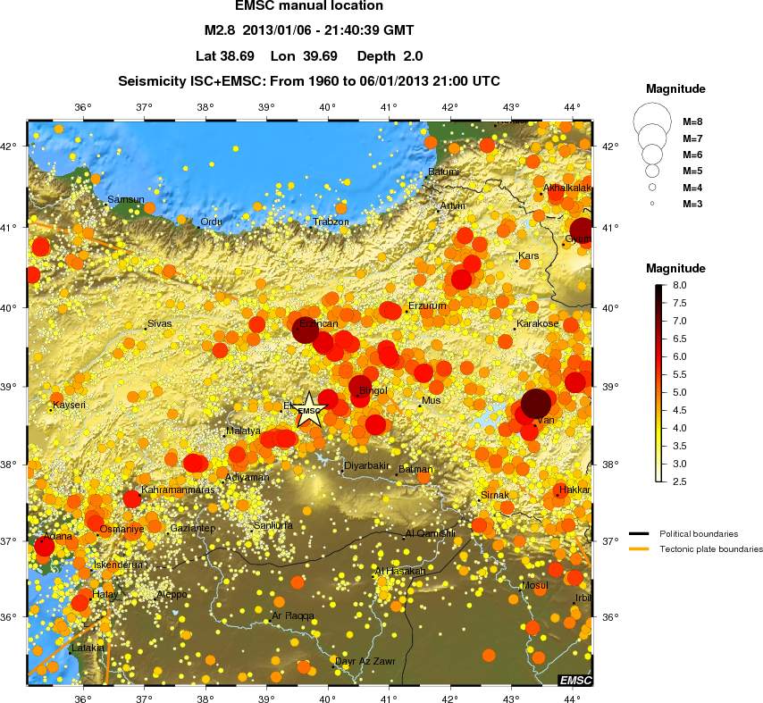 regional magnitude historical seismicity