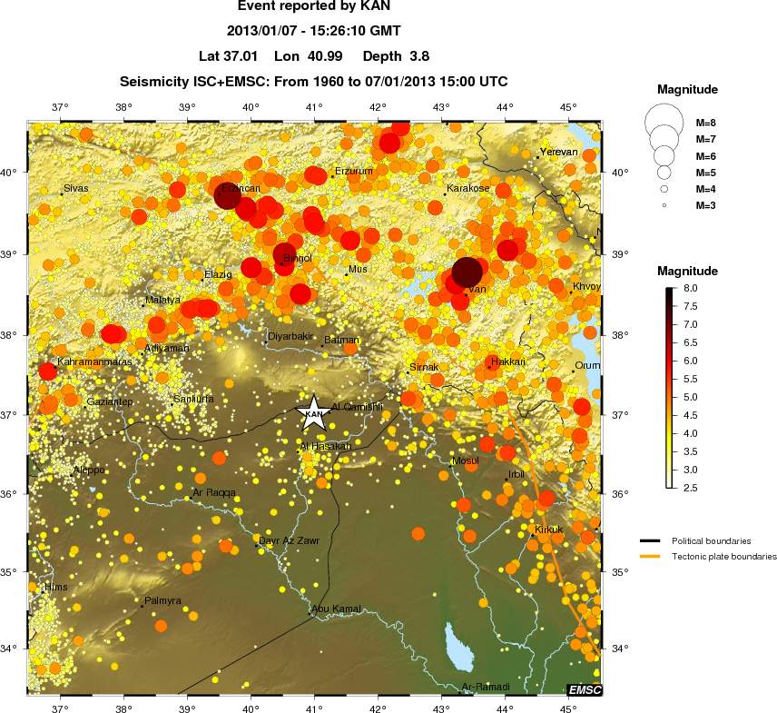 regional magnitude historical seismicity