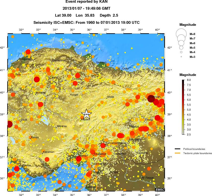 regional magnitude historical seismicity