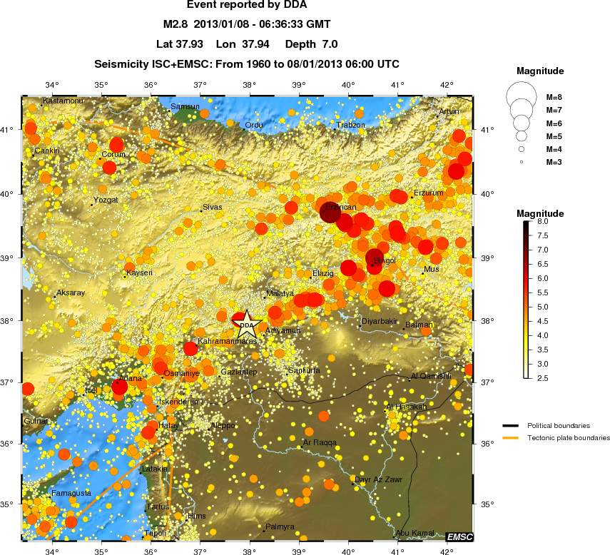 regional magnitude historical seismicity