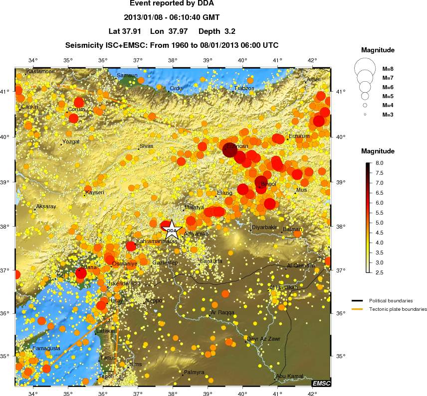 regional magnitude historical seismicity