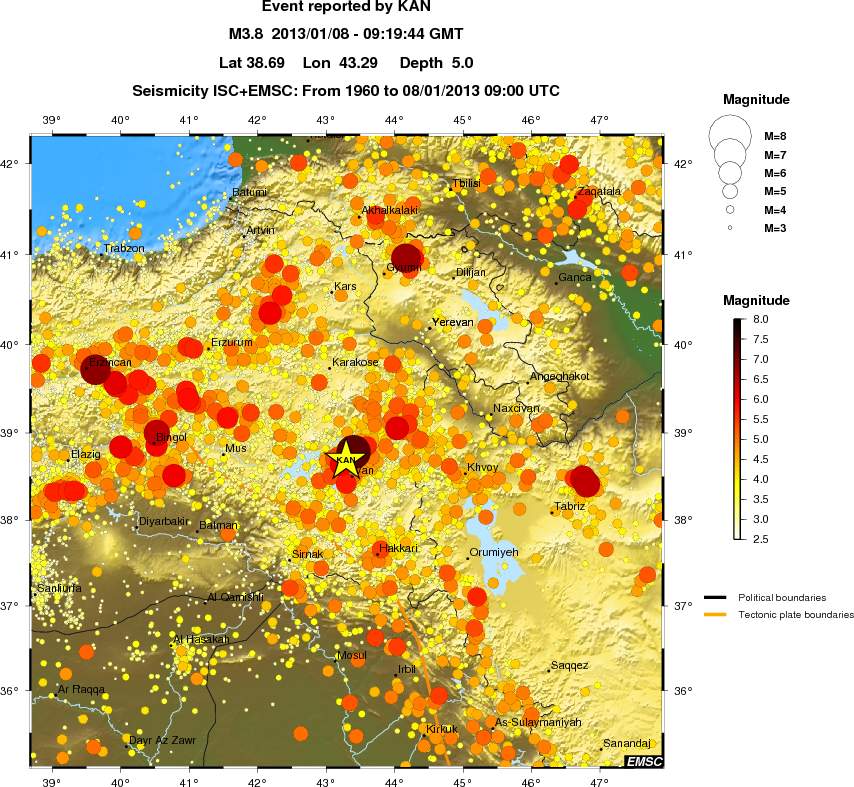 regional magnitude historical seismicity