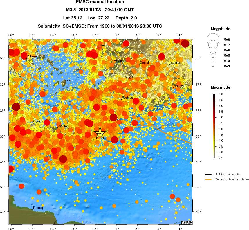 regional magnitude historical seismicity