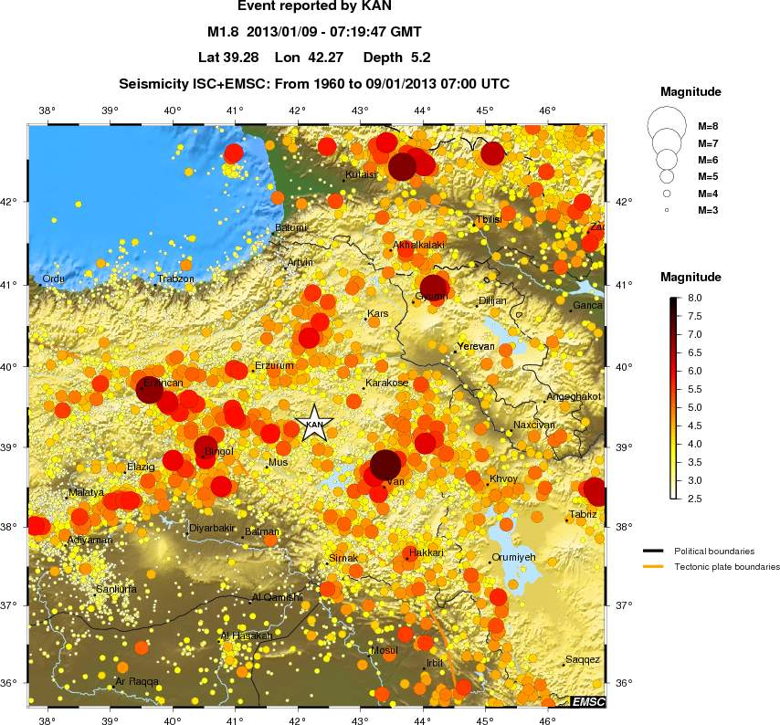 regional magnitude historical seismicity