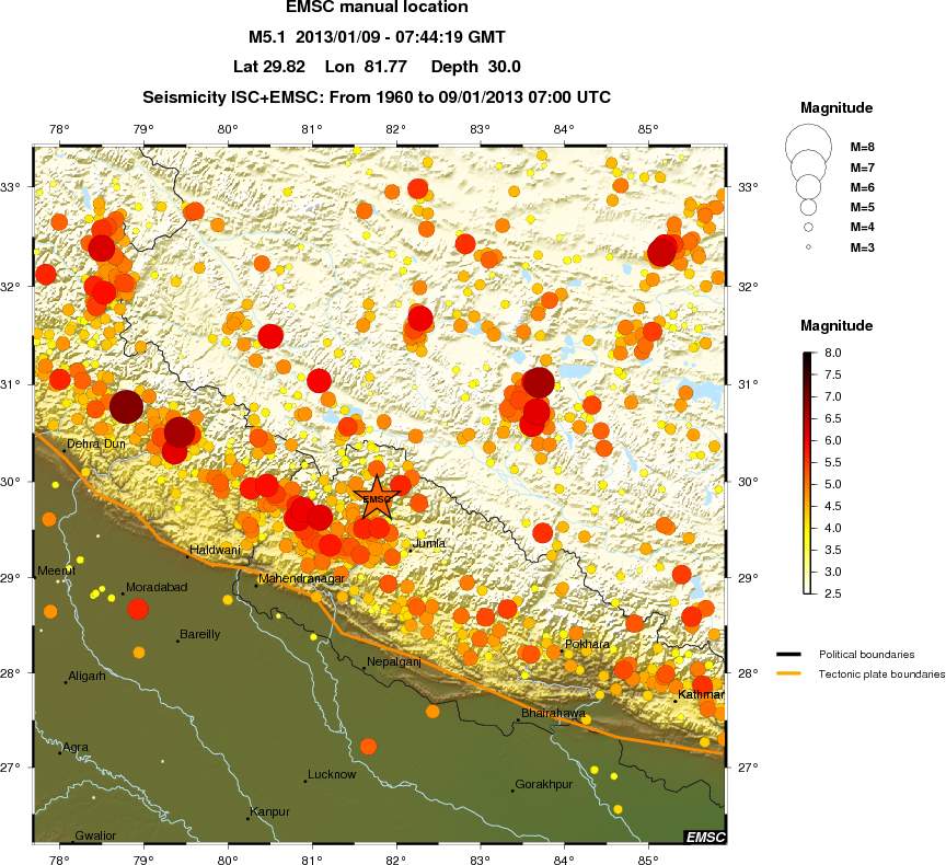 regional magnitude historical seismicity