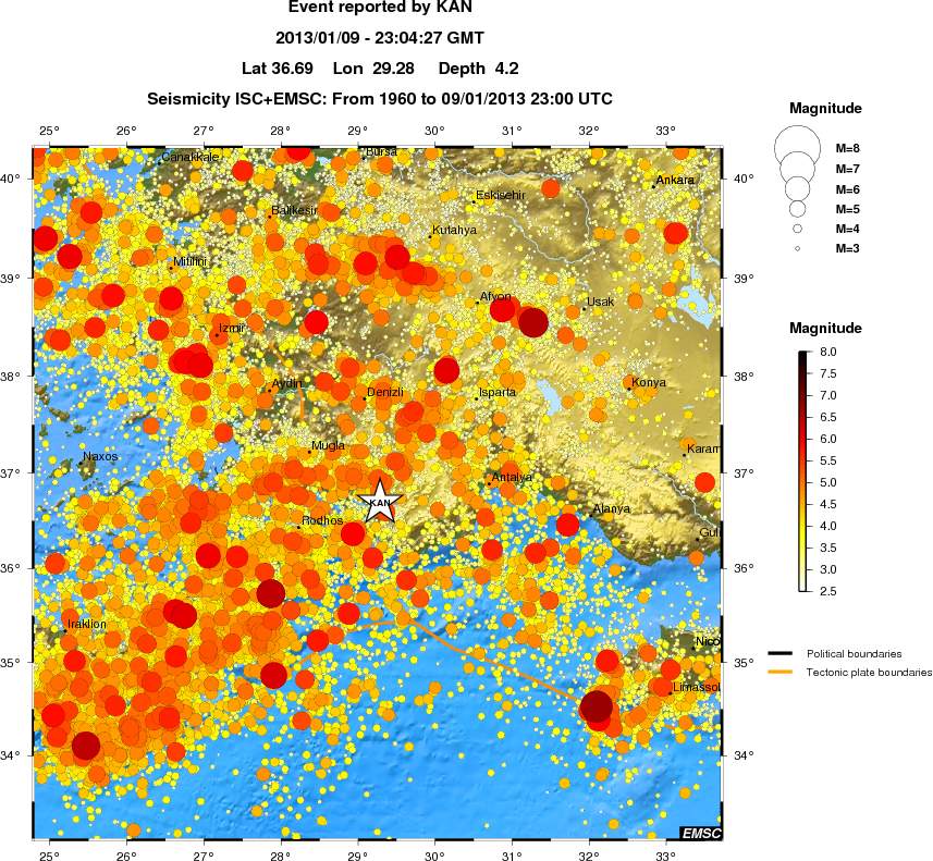 regional magnitude historical seismicity