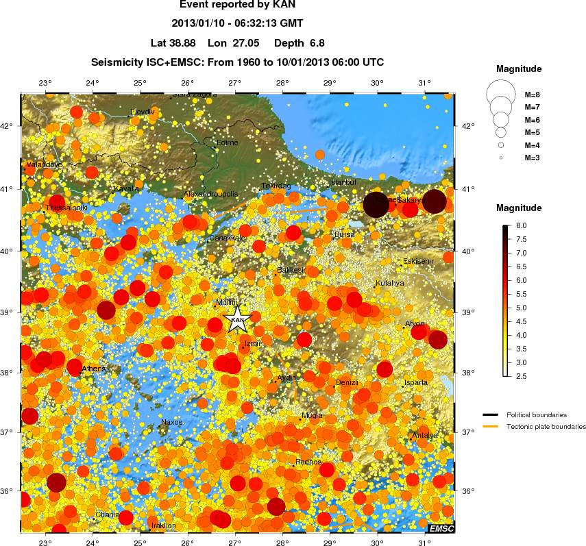 regional magnitude historical seismicity