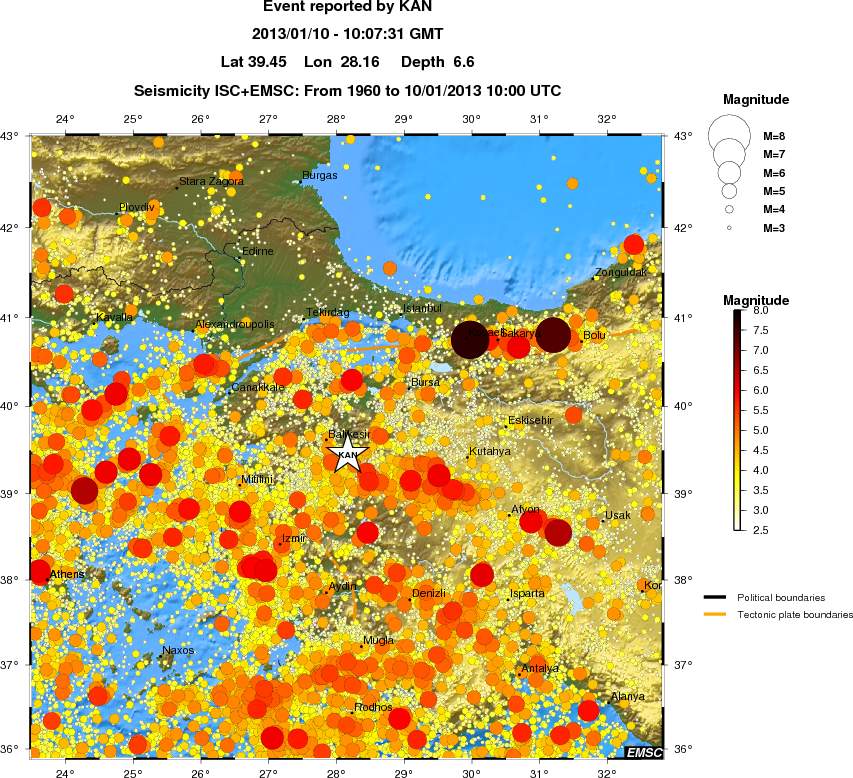 regional magnitude historical seismicity