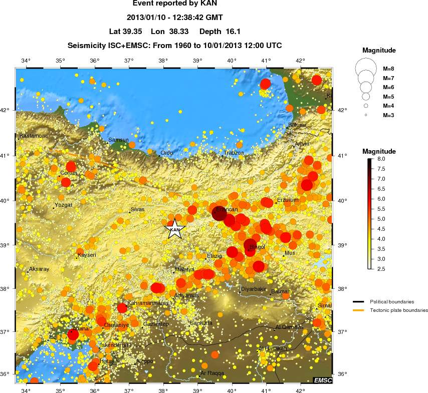 regional magnitude historical seismicity