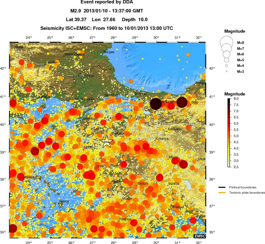 regional magnitude historical seismicity